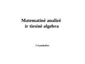 Matematinė analizė ir tiesinė algebra