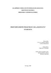  Praktikos UAB „Granulita“ ataskaita