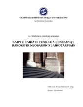 Laiptų raida ir funkcija renesanso, baroko ir neobaroko laikotarpiais