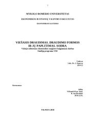Viešasis draudimas. Draudimo formos ir jų paplitimas. Sodra. 2 puslapis