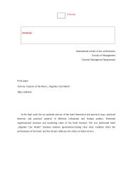 „Algirdas city hotels“  viešbučio veiklos analizė 3 puslapis