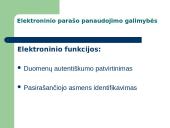 Elektroninis parašas ir elektroninis dokumentas  11 puslapis