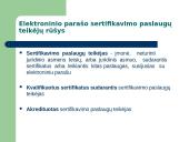 Elektroninis parašas ir elektroninis dokumentas  18 puslapis