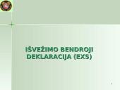 Išvežimo bendroji deklaracija (EXS) 