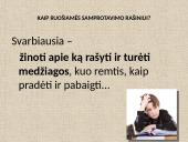 SAMPROTAVIMO MOKYMAS (Iš pedagoginės patirties)  5 puslapis