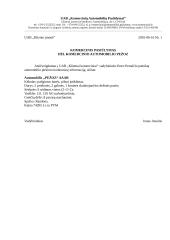 Komercinis pasiūlymas automobiliui