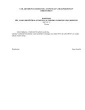 Įsakymas dėl vaiko priežiūros atostogų