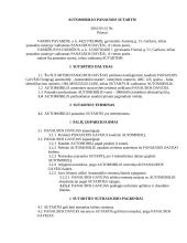 Automobilių panaudos sutartis tarp fizinių asmenų