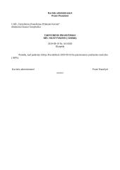 Tarnybinis pranešimas dėl neatvykimo į darbą