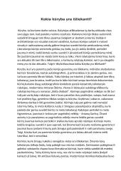 Kokia kūryba yra išliekanti? Rašinys