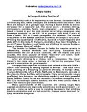 Is Europe Drinking Too Much?