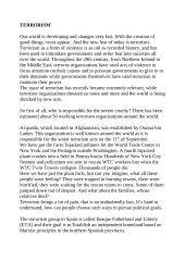 Terrorism in the world