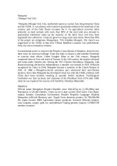 Mongolia (Mongol Ard, Uls)