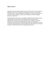 Higher education 