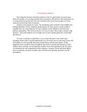 Environment, pollution