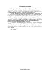 Technological advancement