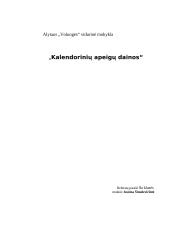 Kalendorinių apeigų dainos Lietuvoje