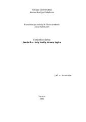 Semiotika - kaip ženklų sistemų logika