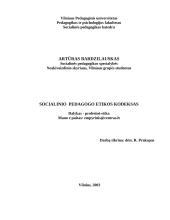 Socialinio pedagogo etikos kodeksas