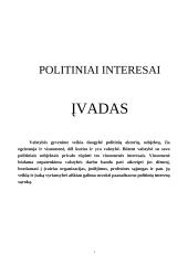 Politika ir politiniai interesai