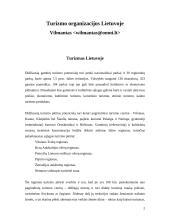 Turizmo organizacijos Lietuvoje