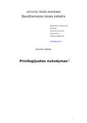 Privilegijuotas tyčinis ir netyčinis nužudymas
