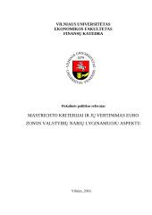 Mastrichto kriterijai ir jų vertinimas euro zonos valstybių narių lyginamuoju aspektu