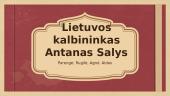 Lietuvos Kalbininkas Antanas Salys