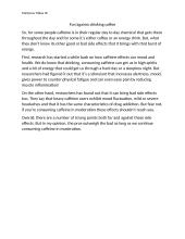 For/against drinking coffee