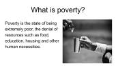 What is poverty?