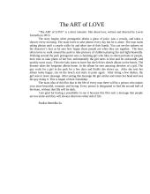 The ART of Love review