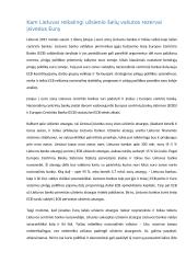 Kam lietuvai reikalingi užsienio valiuotos rezervai Lietuvai prisijungus prie Euro zonos 8 puslapis