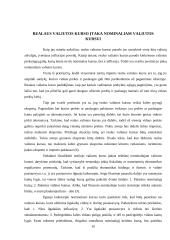 Realaus valiutos kurso įtaka nominaliam valiutos kursui 9 puslapis