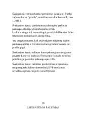 Šveicarijos franko kurso perspektyvos  9 puslapis