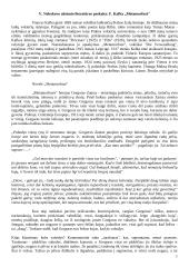 "Metamorfozė" analizė