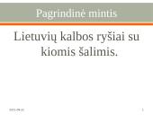 Lietuvių kalbos ryšiai su kitomis kalbomis  2 puslapis