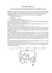 Calculation of the main parameters of cilindrical gear  