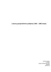 Lietuvių pasipriešinimo judėjimas 1960 – 1980 metais