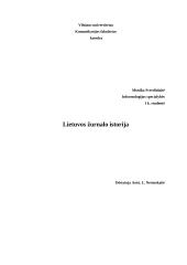 Lietuvos žurnalo istorija 1 puslapis