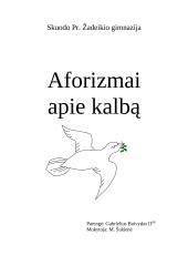 Aforizmai apie kalbą