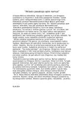 Aklasis pasakoja apie namus