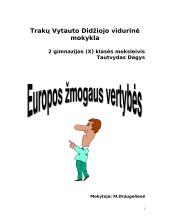Europos žmogaus vertybės