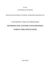 Informacinių sistemų panaudojimas versle