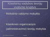Klasikinė organizacijų valdymo teorija 5 puslapis