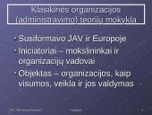 Klasikinė organizacijų valdymo teorija 8 puslapis