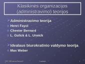 Klasikinė organizacijų valdymo teorija 9 puslapis