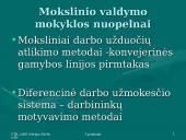 Mokslinio valdymo mokykla. F. Taylor vadybos principai 11 puslapis