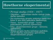 Žmogiškųjų santykių teorija: Howthorne eksperimentai 5 puslapis