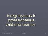 Integratyvaus ir profesionalaus valdymo teorijos