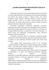 Įmonės dokumentų registravimo tikslai ir formos: AB bankas "Hansa - LTB" 6 puslapis